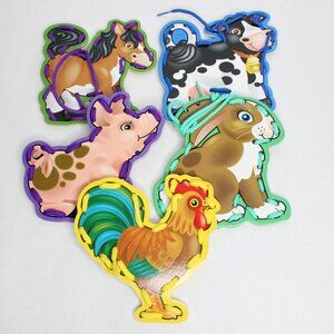Melissa & Doug Lace and Trace Pets Learning Fun Farm Animals Fine Motor Skills